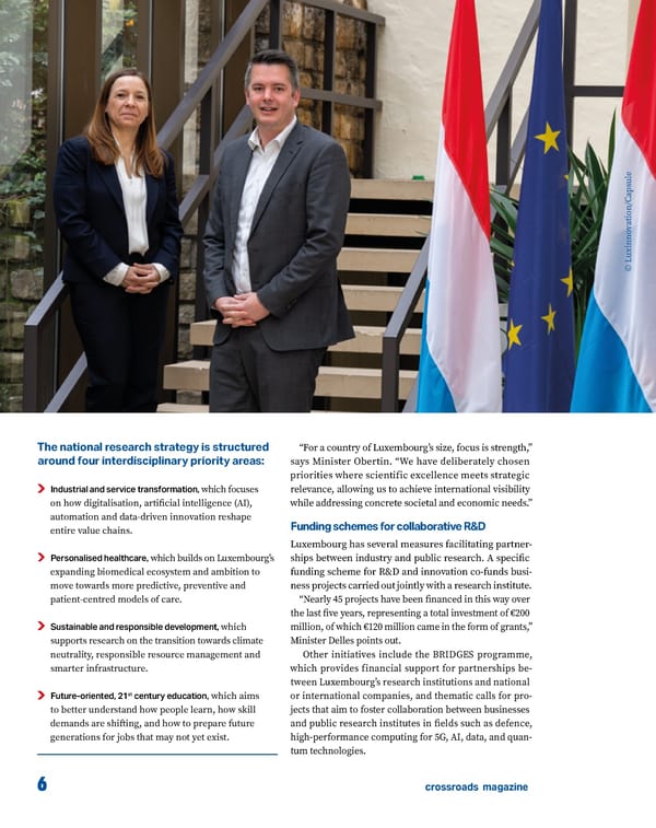 CROSSROADS: Innovation, Research & Investment in Luxembourg  - Page 6