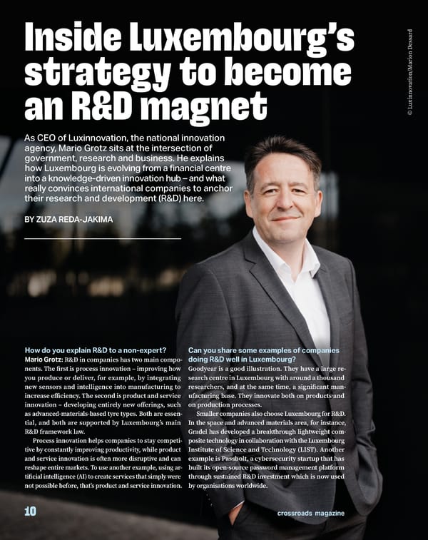 CROSSROADS: Innovation, Research & Investment in Luxembourg  - Page 10