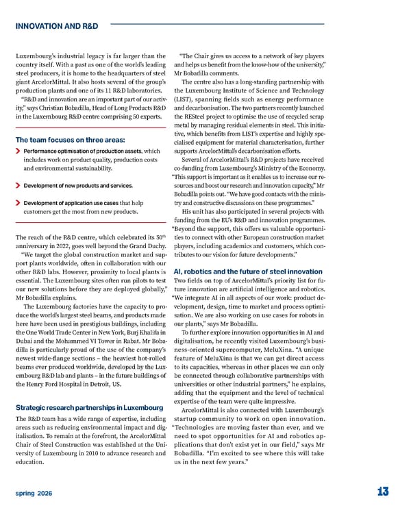 CROSSROADS: Innovation, Research and Investment in Luxembourg  - Page 13