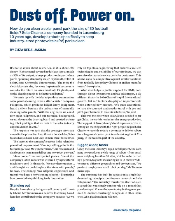 CROSSROADS: Innovation, Research & Investment in Luxembourg  - Page 18