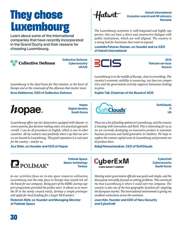 CROSSROADS: Innovation, Research & Investment in Luxembourg - Page 30
