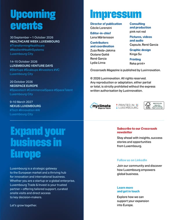 CROSSROADS: Innovation, Research & Investment in Luxembourg - Page 31